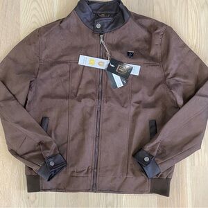 NWT Ferrari Brown Bomber Jacket Men’s Size XL.